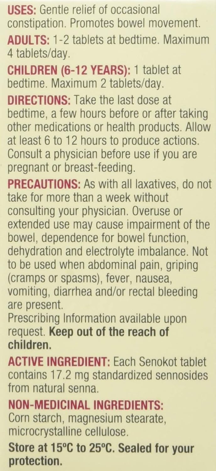 Senokot Extra Strength Laxative, 60 Count