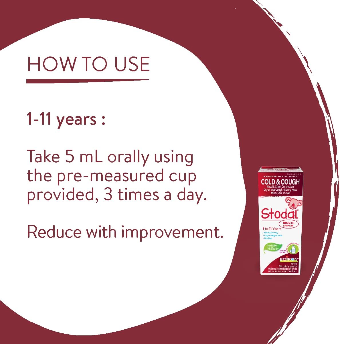 Boiron Stodal 儿童感冒咳嗽多症状糖浆,125毫升,顺势疗法药物