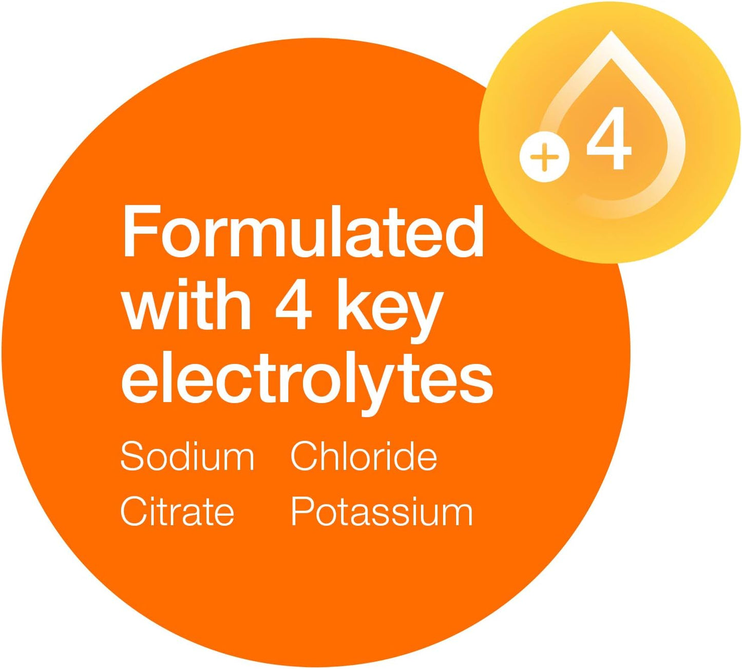 Hydralyte 电解质补水粉,橙色,10 片装