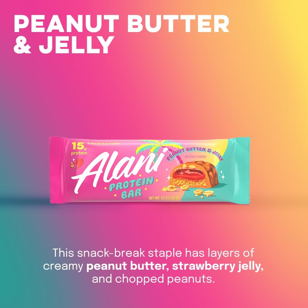 Alani Nu Protein Bar - Peanut Butter & Jelly 46g x 12