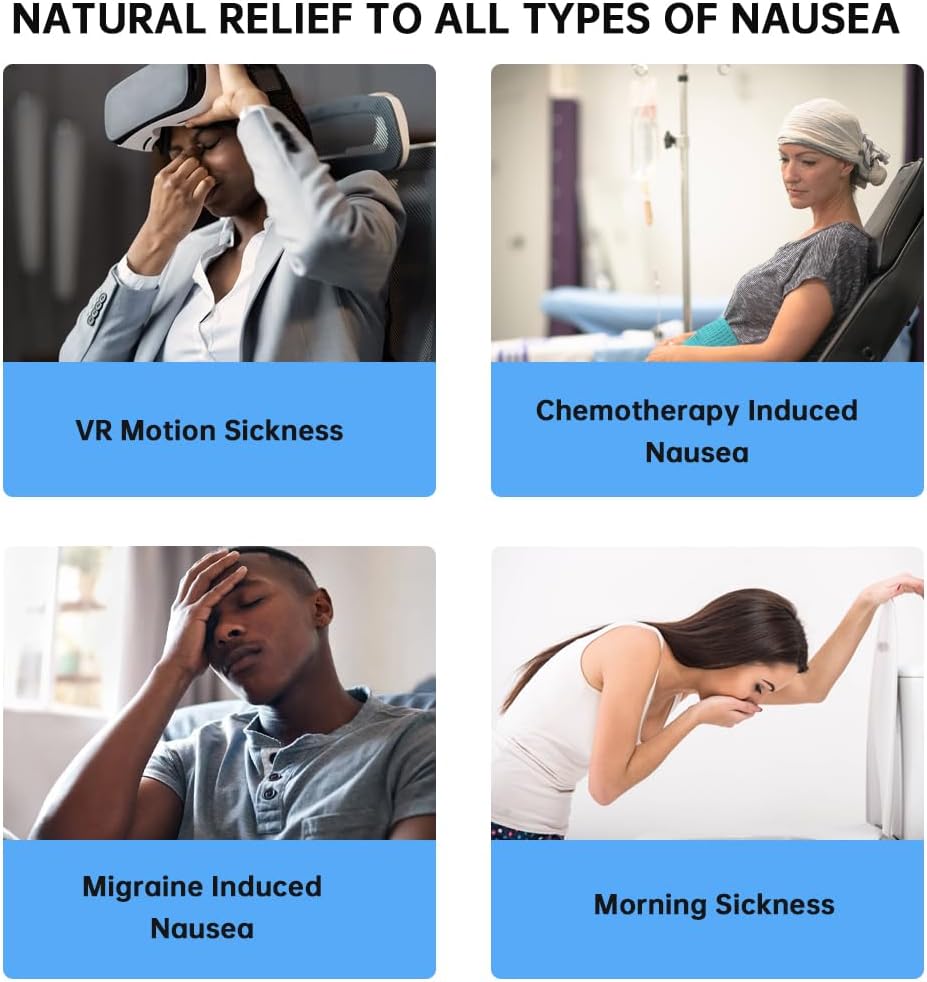 TUOTAO 8 件套旅行暈車手環,海上暈車手環,露營/遊輪/飛機旅行必備品