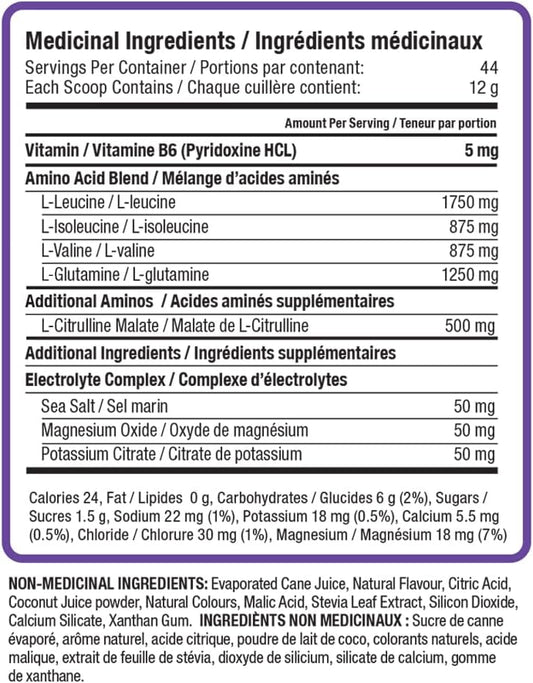 Nutraphase Clean BCAA,純素食,無麩質,葡萄口味,44 份,528 克