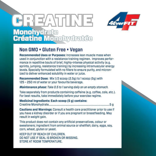 4EverFit 100% 纯微粒化肌酸一水合物 - 300克