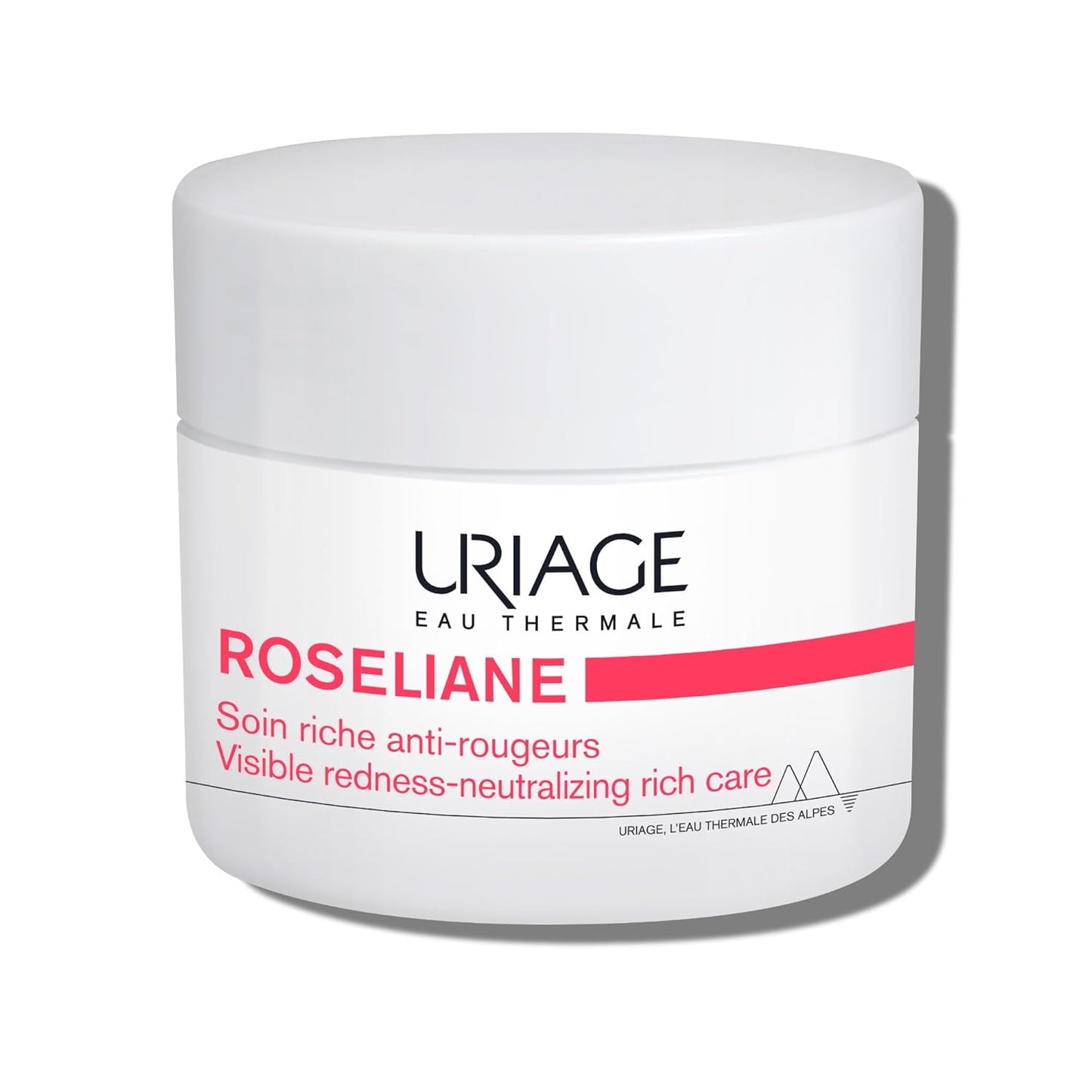Uriage Roseliane Anti-Redness Rich Face Cream 1.7 fl.oz. | Hydrating Moisturizer for Sensitive Skin Prone to Redness | Skincare Treatment that Inhibits the Key Factors that Cause Rosacea/Couperose