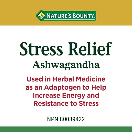Nature's Bounty Stress Relief Ashwagandha,帮助提升能量和抵抗压力,100粒胶囊