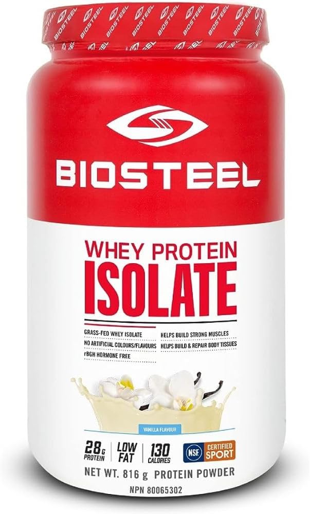 BioSteel 乳清分离蛋白粉,草饲非转基因运动后配方,香草味,24 份