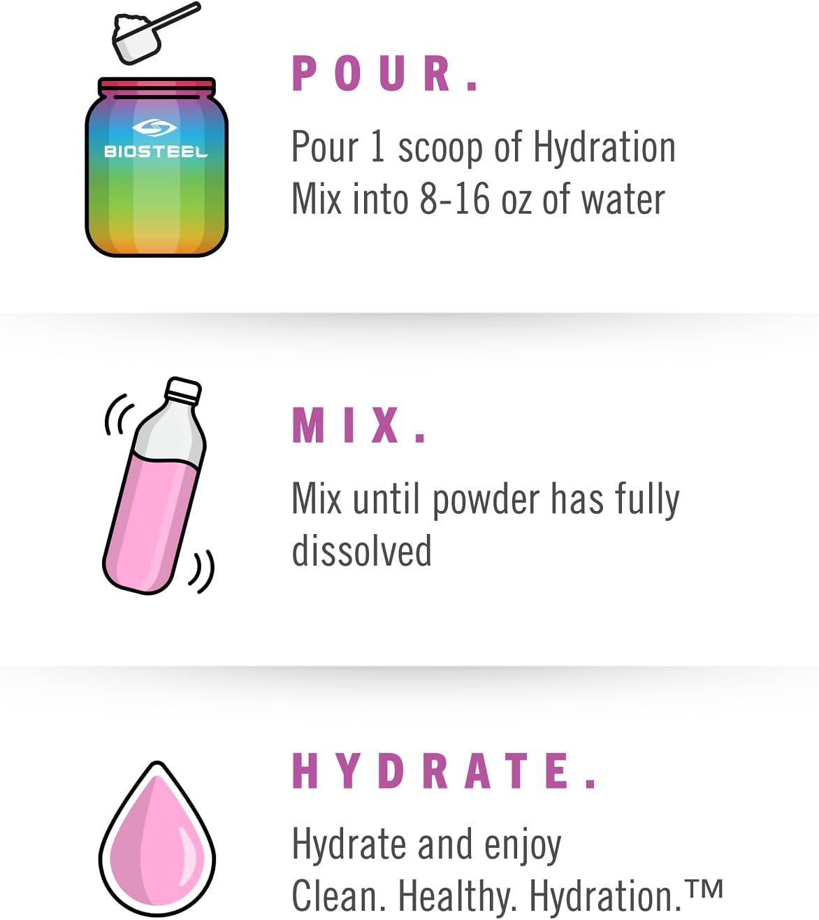 BioSteel 运动补水混合物,美味补水,零糖,不含人工香料或防腐剂,彩虹扭扭口味,每桶 45 份