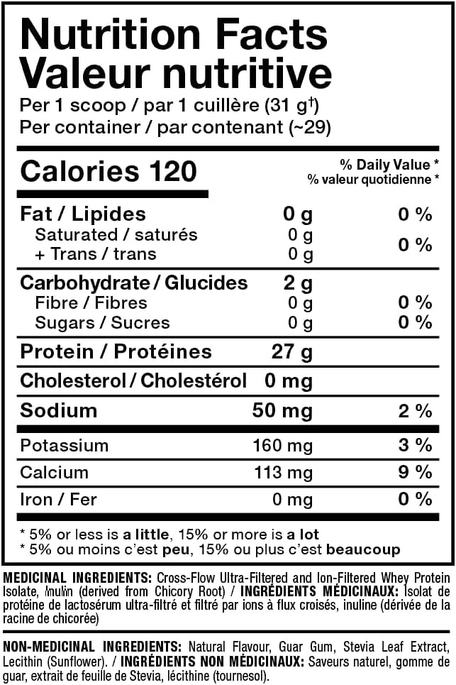 ALLMAX Naturals ISONATURAL - 100% 超纯天然乳清分离蛋白 - 香草味 - 2 磅