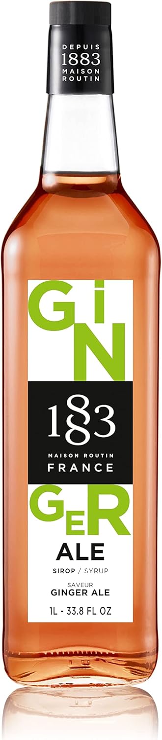 Maison Routin 1883 姜汁汽水糖浆,1L 玻璃杯