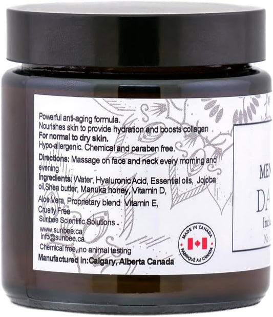 Made in CANADA Sunbee Men's Hydrating Day Cream, Hydrating Moisturizer with Hyaluronic Acid 100 mL