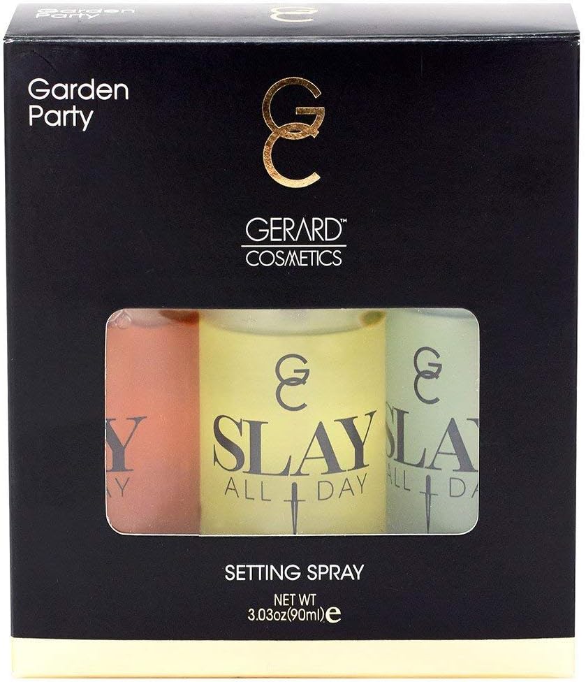 Gerard Cosmetics Gerard Cosmetic Slay All Day Setting Spray - Garden Party Set 1.01oz Peach, 1.01 Lemongrass, 1.01oz Green Tea Women 3 Pc