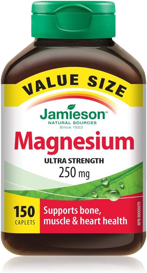 Jamieson 女性益生菌複合物 70 億,45 粒素食膠囊和 250 毫克鎂超強效 - 超值裝