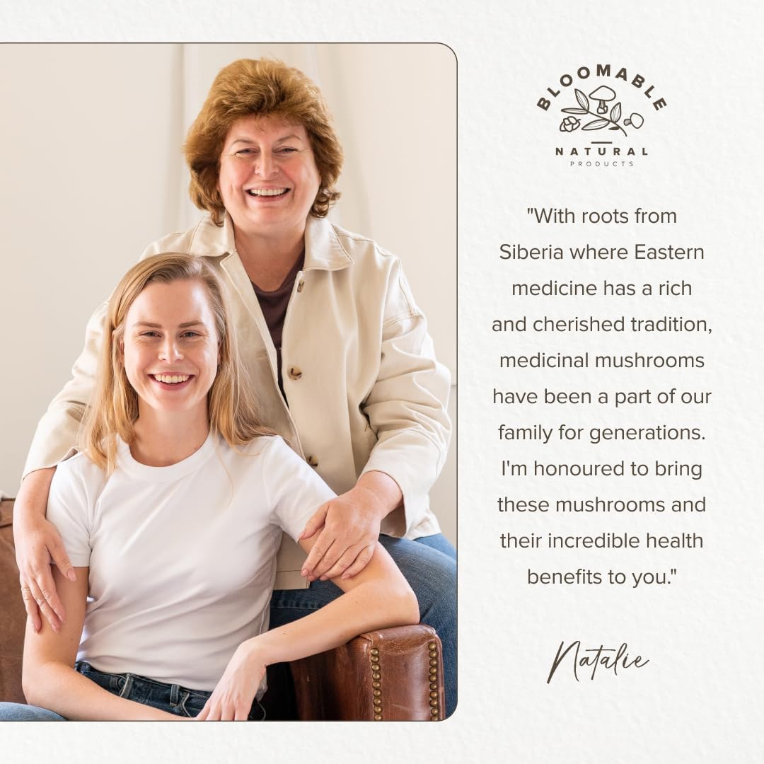 Bloomable 狮鬃菇提取物粉 – 100% 子实体,有机,热水提取物 – 60 克 – 有益大脑健康、记忆力和注意力 – 可添加到咖啡、茶、冰沙中(60 份)