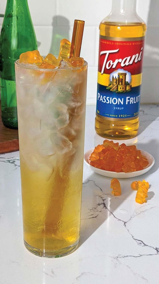 Torani Passion Fruit Flavour Syrup, 750ml bottle, 2 Pack, yellow