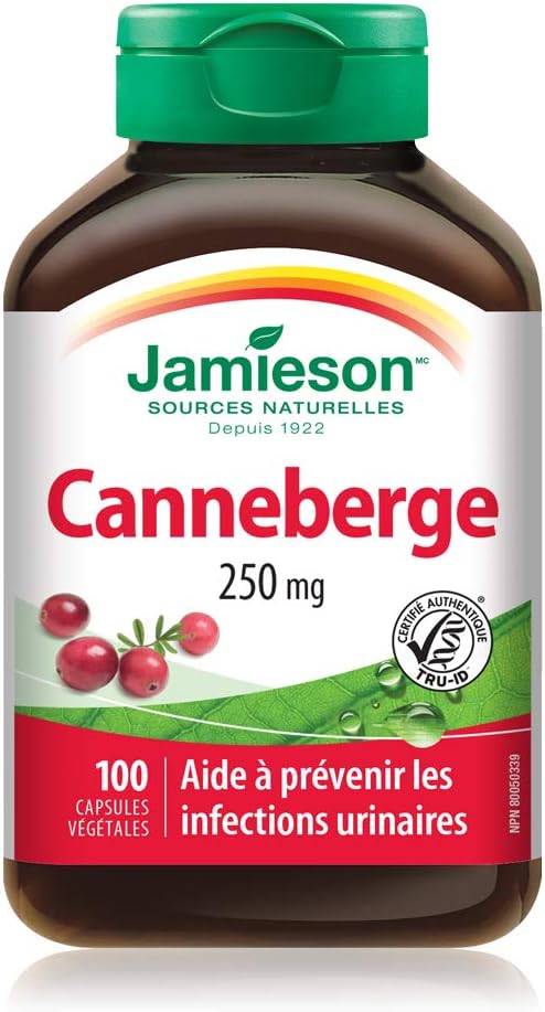 Jamieson 女性益生菌複合物 70 億,45 粒素食膠囊和蔓越莓複合物 250 毫克 - 素食,無麩質,100 粒(1 包)