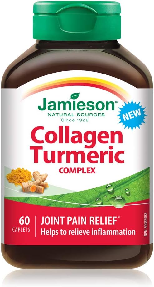 Jamieson Collagen Turmeric Complex, 60 Count & Tart Cherry and Turmeric, 30 count