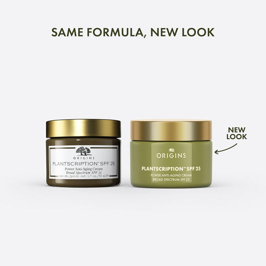 Origins Plantscription SPF 25 Power Anti-Aging Cream | Visibly Reduces Fine Lines | With Peptides & Hyaluronic Acid, 50 ml