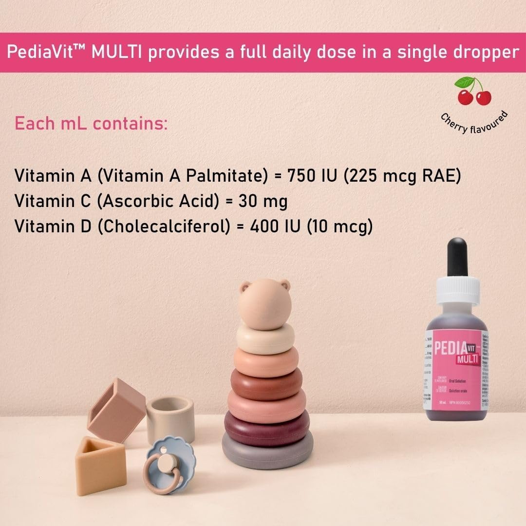 PediaVit 複合液體維生素 A、D 和 C | 適合 1-3 歲兒童 | 必需複合維生素,支持生長發育和免疫功能 | 口服液,50 毫升