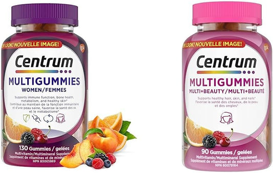 Centrum 女性多种维生素软糖 + Centrum 多种维生素+美容多种维生素软糖套装