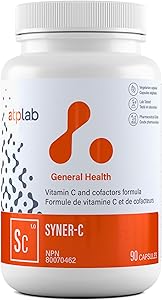 ATP LAB - Syner-C 90粒膠囊 45天劑量 - 維生素C膠囊槲皮素補充劑 - 壓力緩解補充劑 - 維生素C免疫支持和傷口癒合補充劑