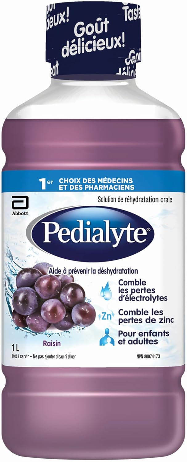 Pedialyte 电解质口服补液盐,葡萄味,1升瓶装