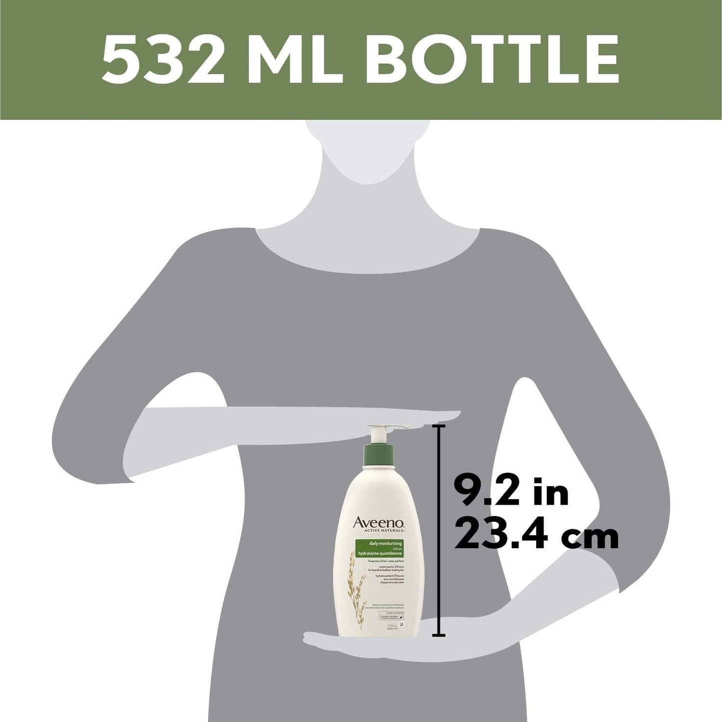 Aveeno 身体乳(带泵)、Active Naturals 每日保湿无香霜(适合干性皮肤)和每日保湿面霜(每日保湿面部和颈部乳液)- 无香型,141 克