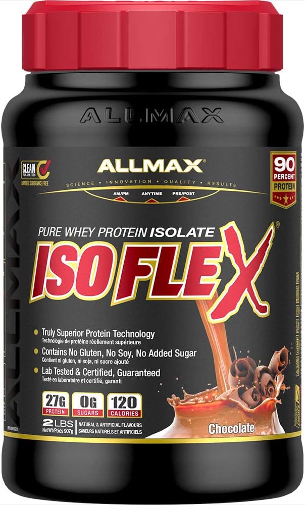 ALLMAX Isoflex 巧克力味,2 磅 & 肌酸一水合物,微粉化肌酸粉,用于增强力量和肌肉恢复,无麸质,快速吸收 400 克