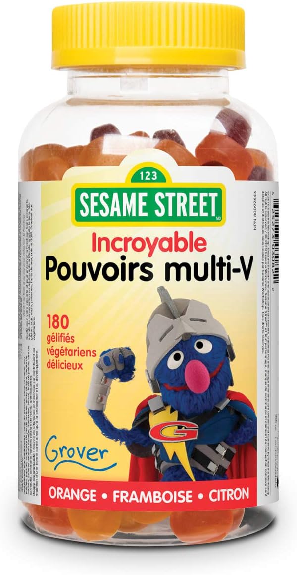 韦伯天然芝麻街超强能量儿童软糖,180 粒软糖,3 岁及以上儿童每日补充多种维生素