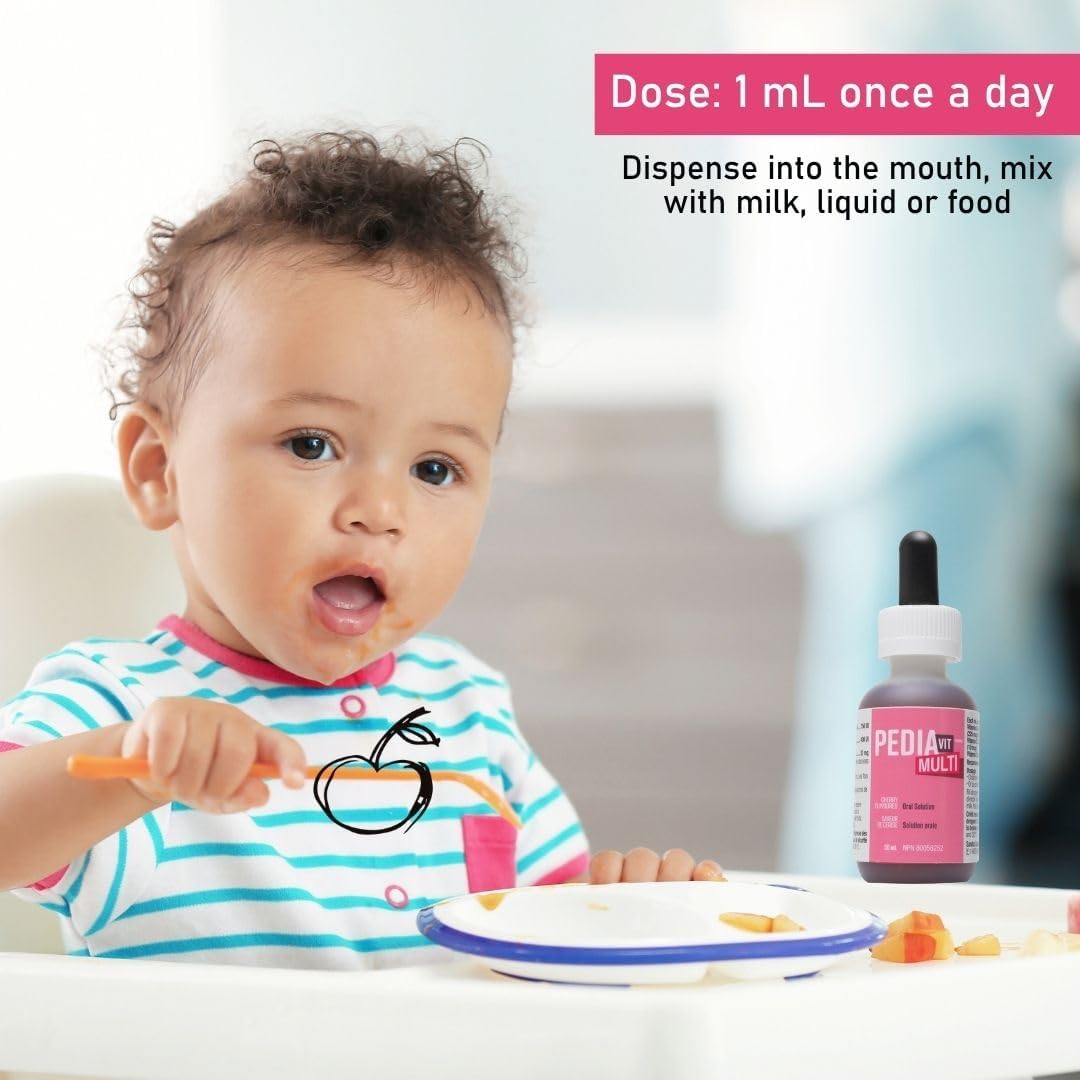 PediaVit 複合液體維生素 A、D 和 C | 適合 1-3 歲兒童 | 必需複合維生素,支持生長發育和免疫功能 | 口服液,50 毫升