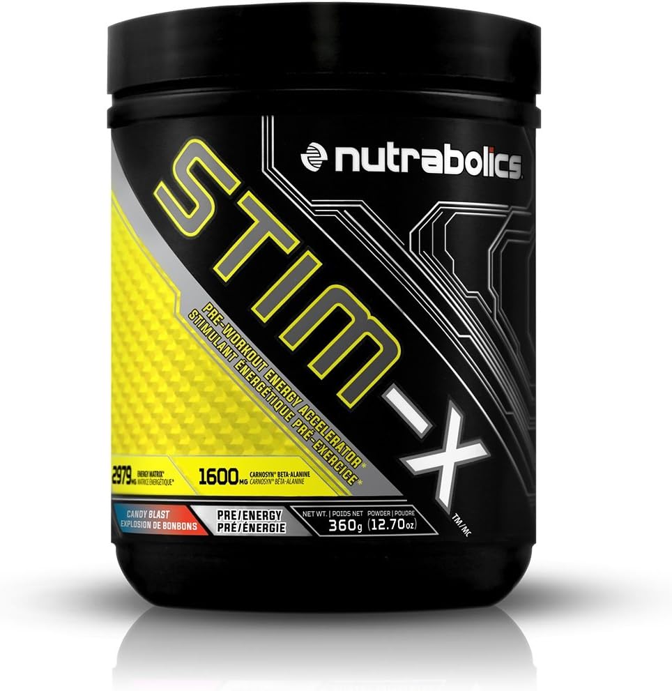 NUTRABOLICS Stim-X 運動前補充劑,糖果爆炸,60 份,360 粒