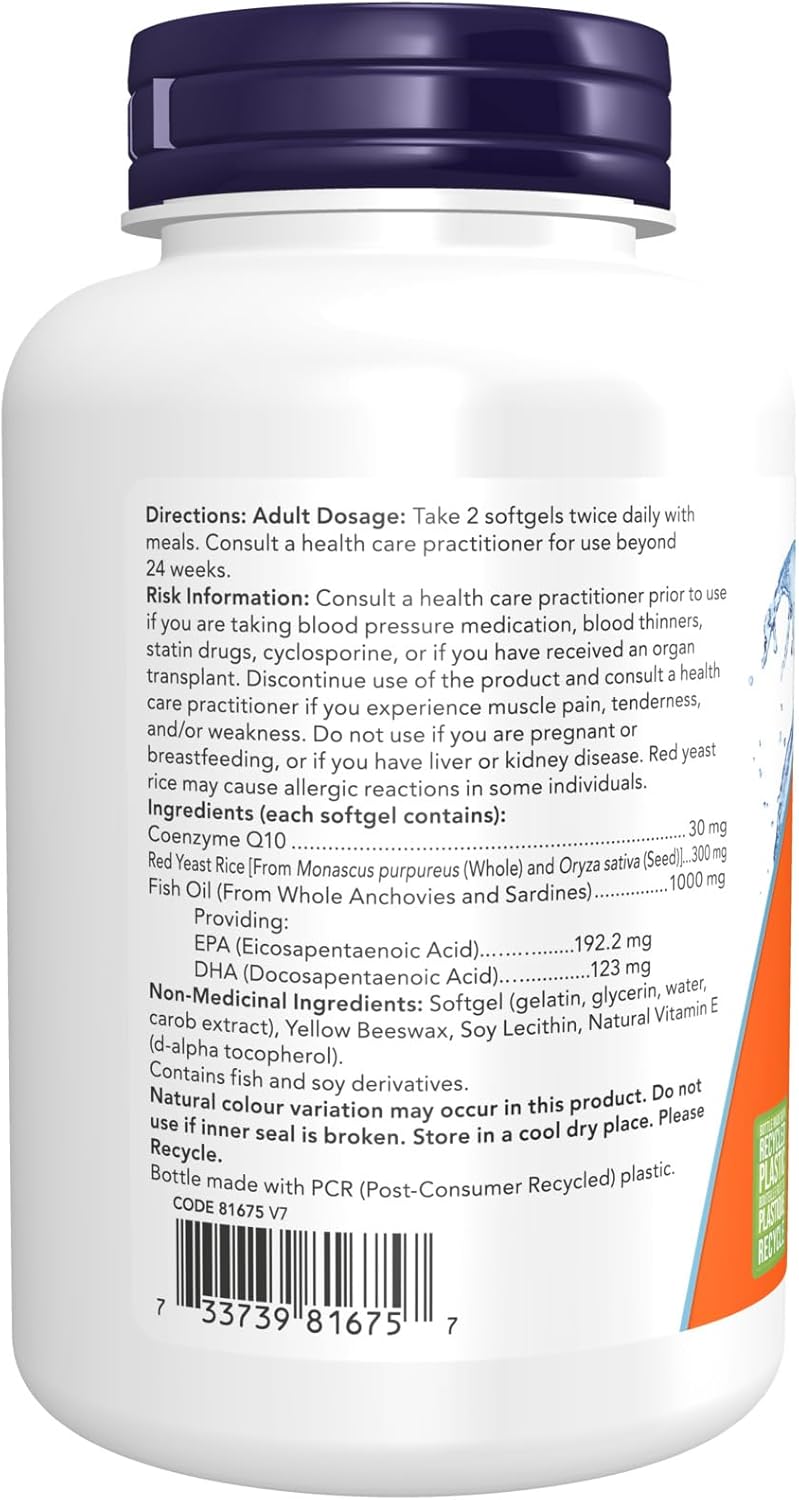 NOW Supplements, Red Omega™ 含輔酶 Q10 30 毫克和 Omega-3 魚油,心血管支持*,90 粒軟膠囊