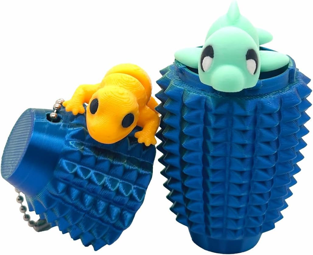 Upgrade 3D Printed Pain Fidget, 3D Printed Pain Fidget with Animals - Purple