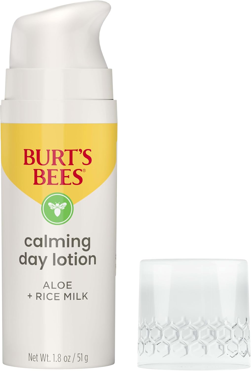 Burt's Bees Sensitive Hydrating Gentle Daily Face Cream Moisturizer Face Lotion for Sensitive Skin with Aloe and Rice Milk, 98.9% Natural Origin, Developed with Dermatologists, 51g