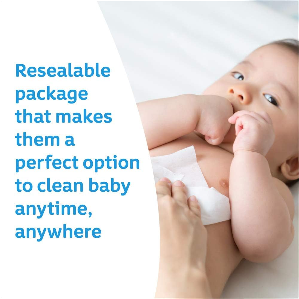 Johnson’s Hand and Face Baby Cleansing Wipes for Sensitive Skin, Alcohol Free, Travel Pack, 25 Count