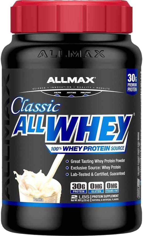 ALLMAX Nutrition Allwhey 经典 100% 乳清蛋白,香草味,2 磅,2 磅