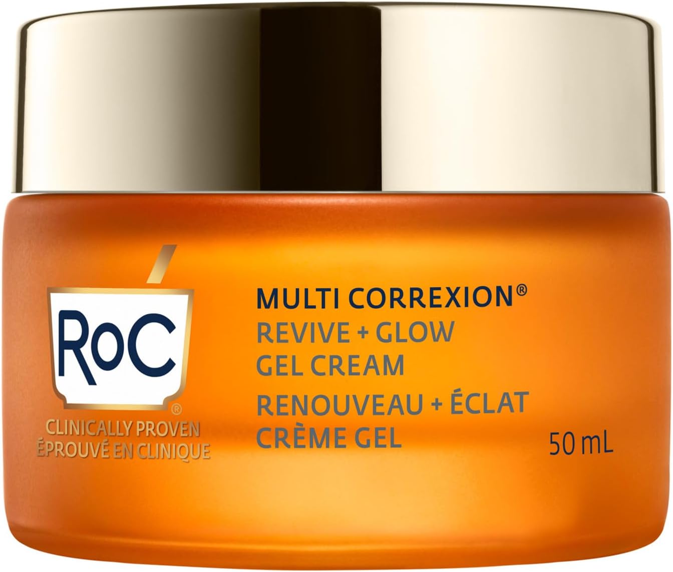 RoC Multi Correxion® Revive + Glow 10% 維生素 C 混合臉部保濕霜,抗衰老凝膠霜,瞬間煥發光彩,低致敏性和無油護膚品,50ML