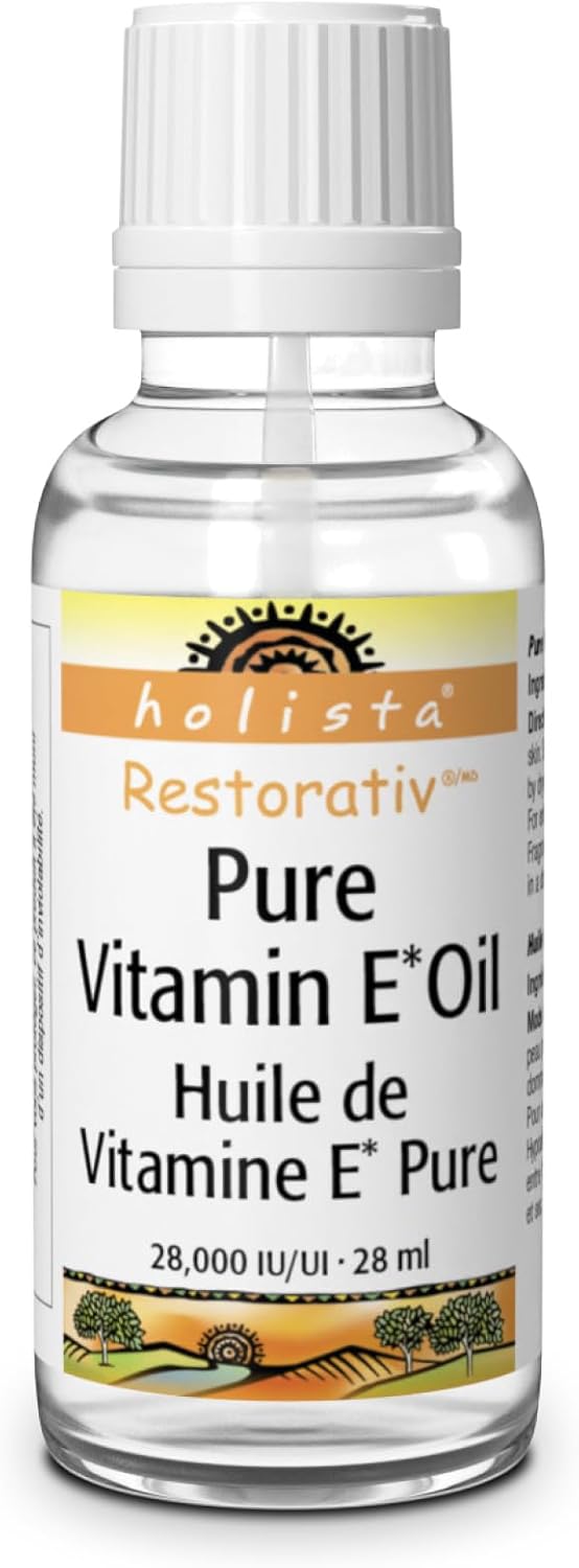 Holista Restorativ 纯维生素 E 油 28,000 IU 液体,28 毫升,有助于滋养和保护皮肤,低过敏性且无香料