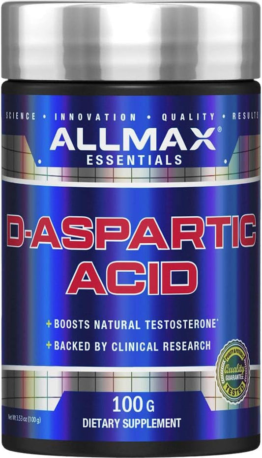 ALLMAX Nutrition - D-Aspartic Acid - 100% Pure Pharmaceutical Grade - 100 Gram