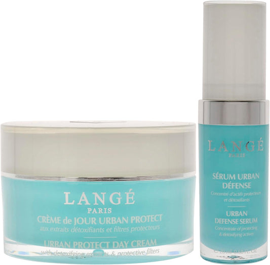 Lange Essential Survival Set 1.7oz Urban Protect Day Cream, 0.68oz Urban Defense Serum Unisex 2 Pc