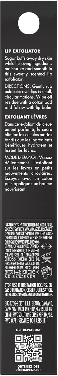 e.l.f. Lip Exfoliator, Moisturizing Scented Lip Scrub For Exfoliating & Smoothing Lips, Infused With Jojoba Oil, Vegan & Cruelty-free, Brown Sugar