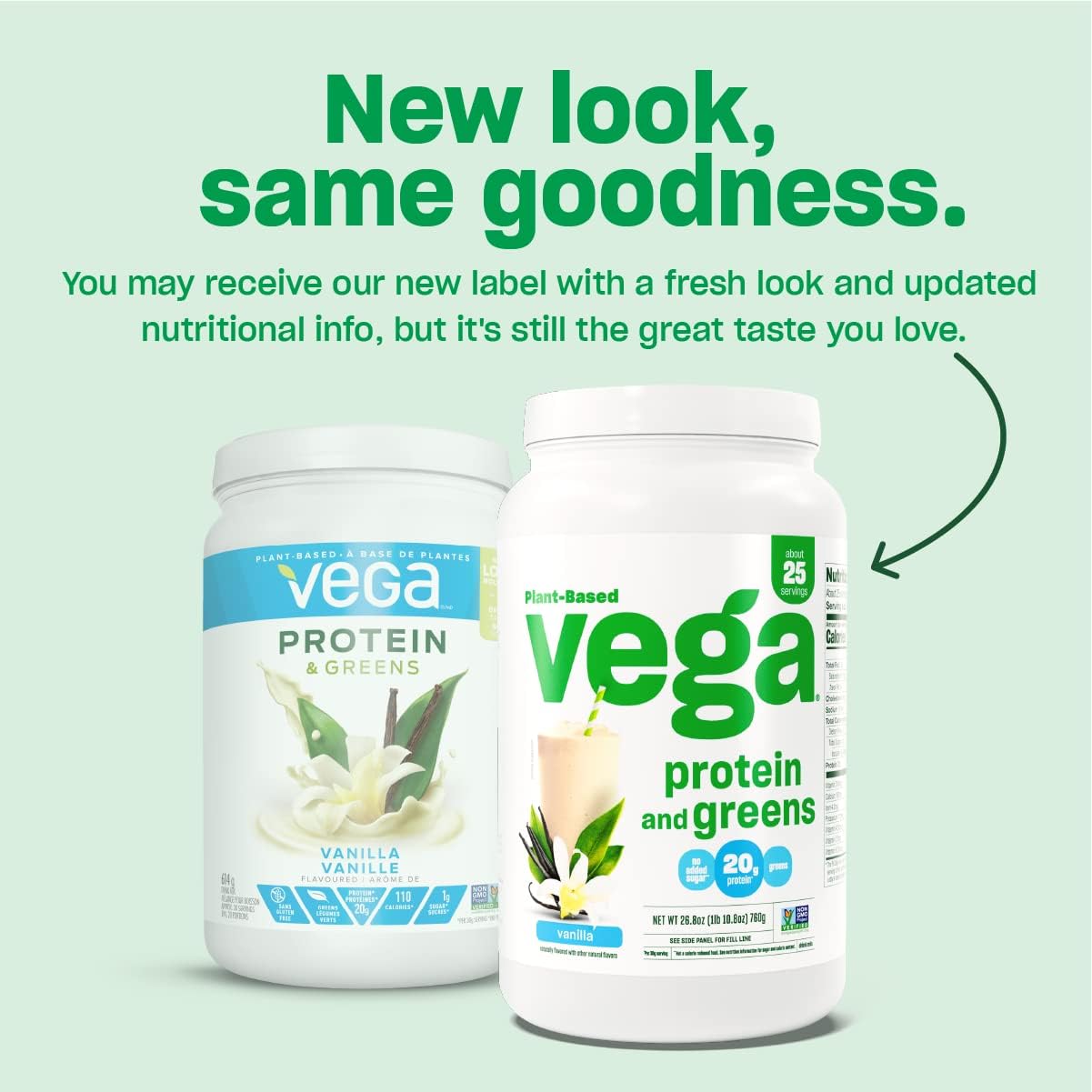 Vega Protein Made Simple - 香草味(259克)和蛋白质与绿色巧克力味(19份)植物基蛋白粉加蔬菜,n,非转基因,豌豆蛋白,男女适用,618克(包装可能有所不同)
