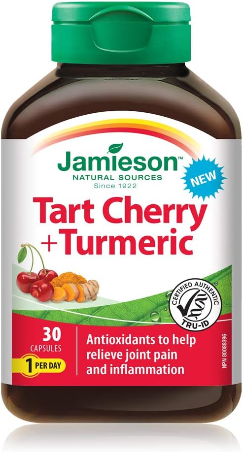 Jamieson 胶原蛋白姜黄复合物,60 粒 & 酸樱桃和姜黄,30 粒