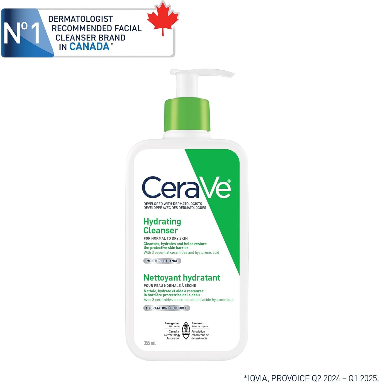 CeraVe Hydrating Face Wash, Daily, Gentle Moisturizing Non-Foaming Facial Cleanser for Men & Women with Hyaluronic Acid, Ceramides, Glycerin. Suitable for Dry & Sensitive Skin, Fragrance-Free, 473ML