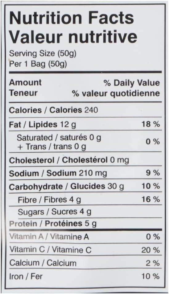 Hardbite 岩盐醋味薯片 (30x50g)