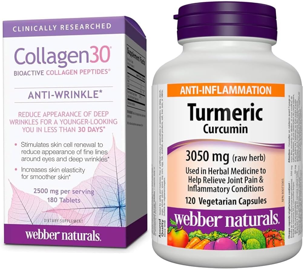Webber Naturals Collagen30 抗皺 + 薑黃素套裝