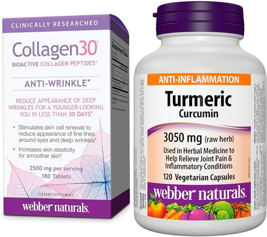 Webber Naturals Collagen30 抗皺 + 薑黃素套裝