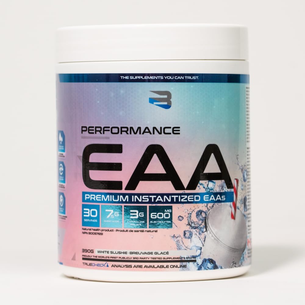 Believe Supplements 高性能 EAA - 必需氨基酸配方 | 促进肌肉恢复、性能和补水 | 提供无糖美味口味!(30 份,白色冰沙)