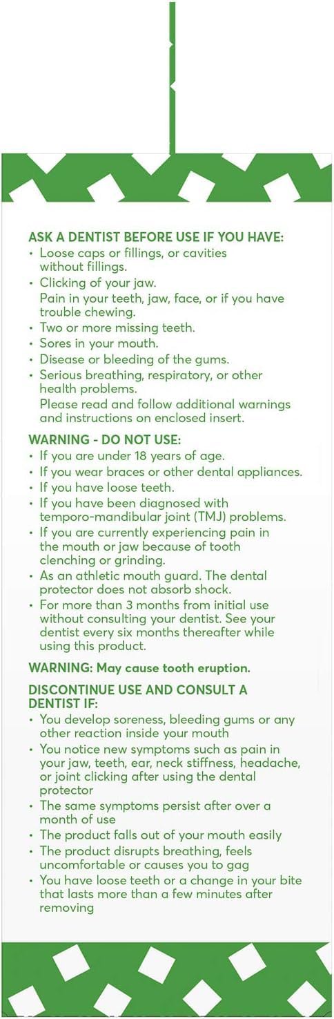 Plackers Grind No More 夜间护齿器,不含 BPA,均码,10 片(1 包)