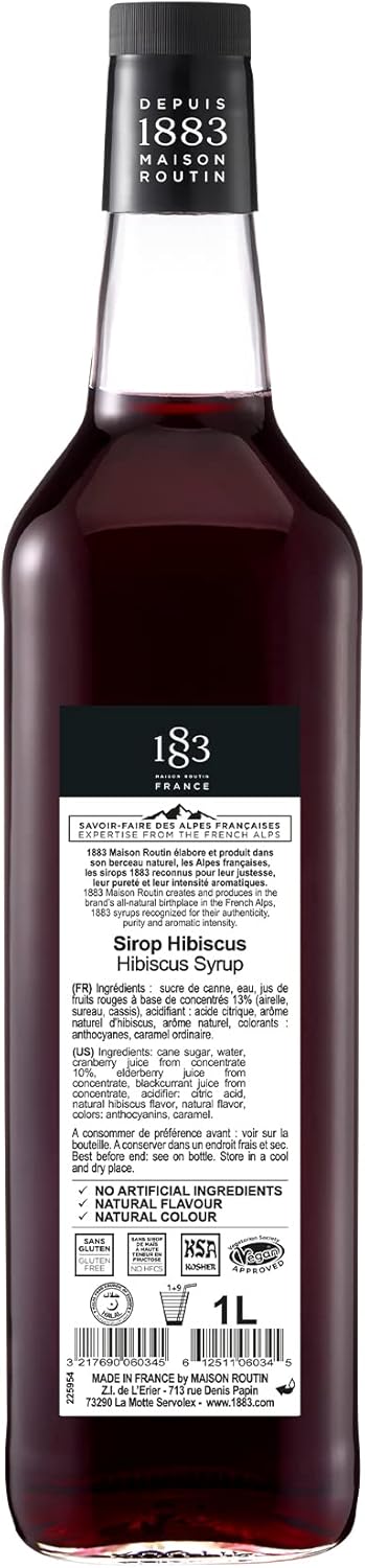 Maison Routin 1883 芙蓉糖浆 1L 玻璃瓶