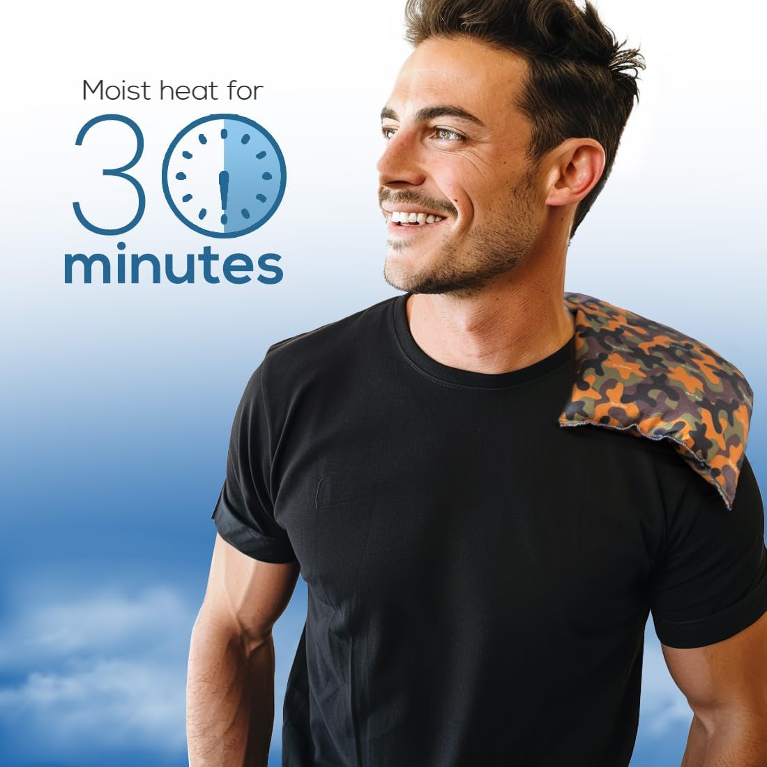 原廠魔法包限量版迷彩熱敷袋,冷熱療法,緩解下背部和肩部疼痛,無線冷熱敷,28 x 24 公分(11 吋 x 9.5 吋)